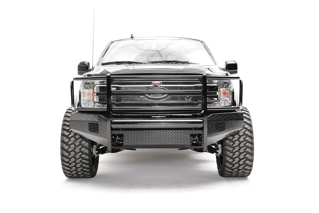 Fab Fours FF18-K4560-1 Black Steel Front Bumper for Select Ford F-150