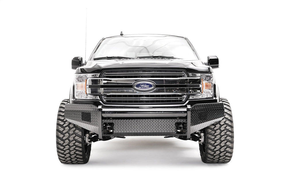 Fab Fours FF18-K4561-1 Black Steel Front Bumper for Select Ford F-150
