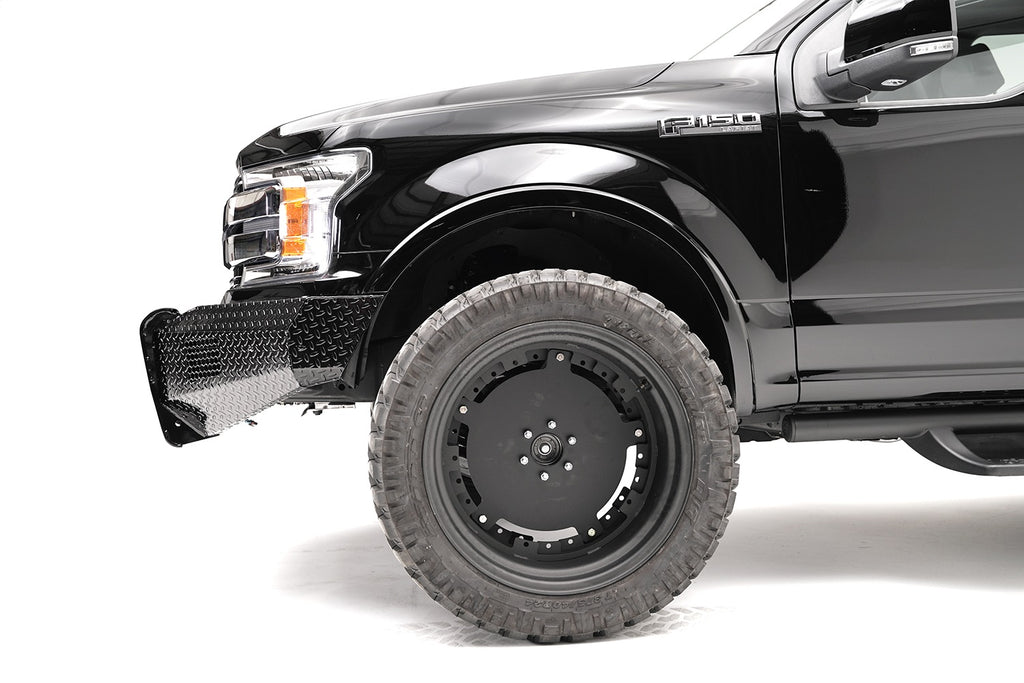 Fab Fours FF18-K4561-1 Black Steel Front Bumper for Select Ford F-150