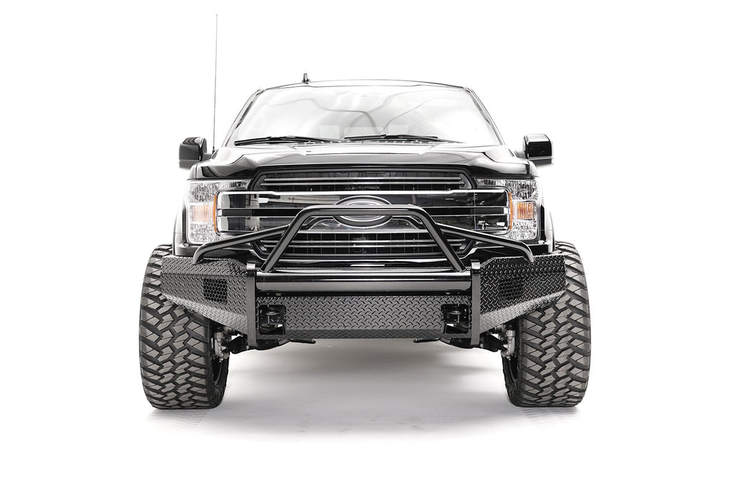 Fab Fours FF18-K4562-1 Black Steel Front Bumper for Select Ford F-150