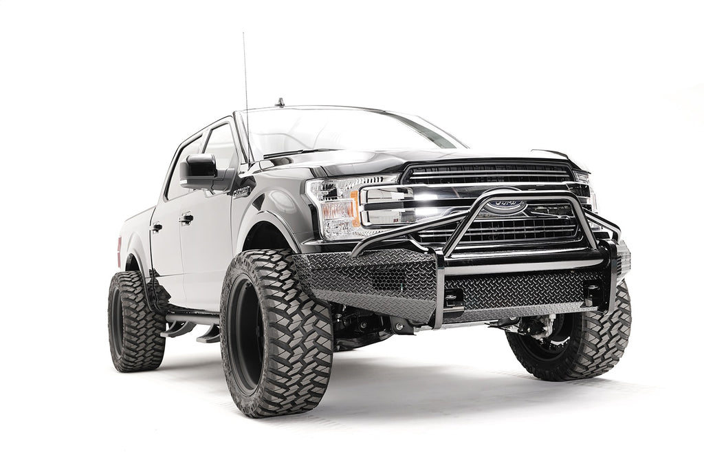 Fab Fours FF18-K4562-1 Black Steel Front Bumper for Select Ford F-150