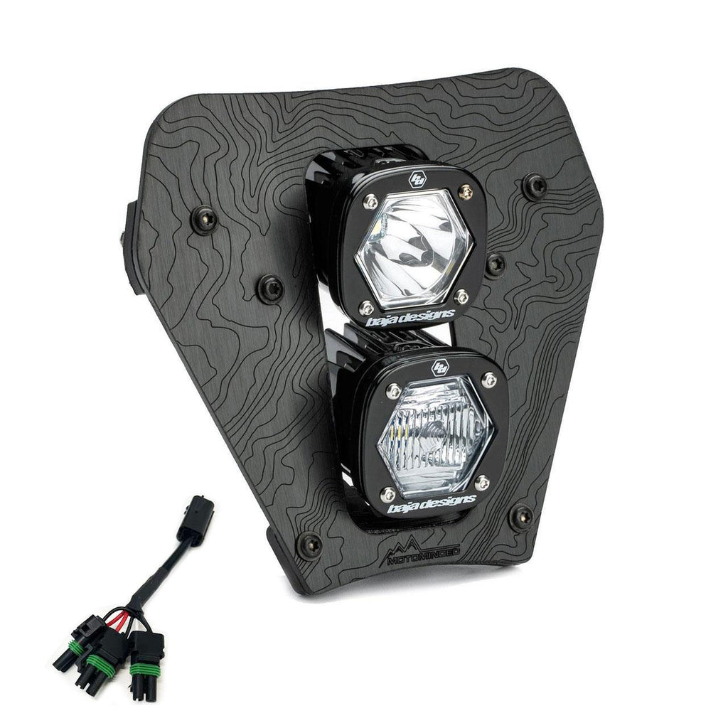Baja Designs 38-7014 KTM Dual S1 "Gemini" (D/C) LED Headlight Kit w/ Hi-Low Harness for Select KTM 350 EXC-F, KTM 500 EXC-F