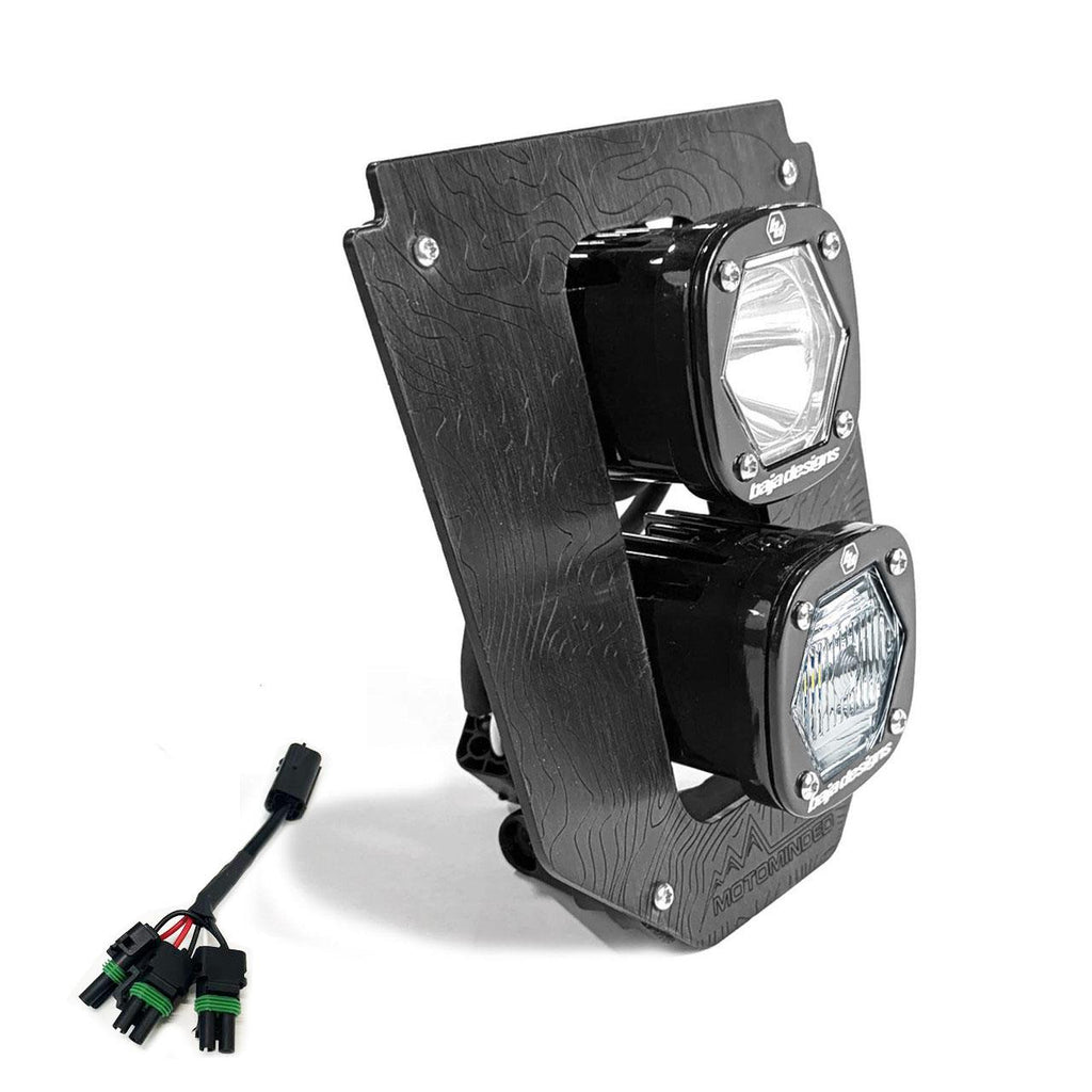 Baja Designs 38-7018 Husqvarna Dual S1 "Gemini" (D/C) LED Headlight Kit w/ Hi-Low Harness for Select Husqvarna FE350S, Husqvarna FE501S