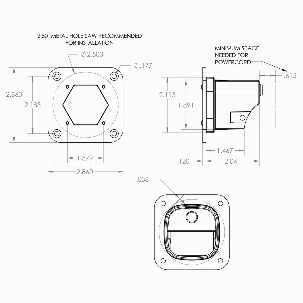 Baja Designs 381001WT S1 White Flush Mount Auxiliary Light Pod