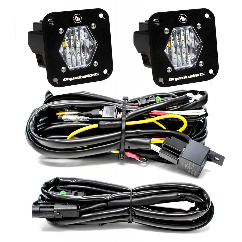 Baja Designs 387808 S1 Black Flush Mount LED Light Pod Reverse Kit