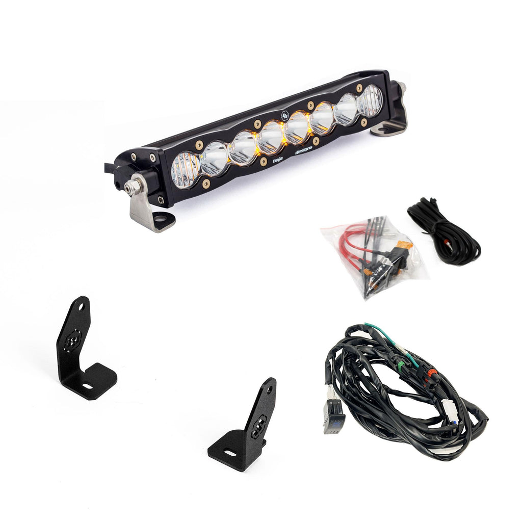 Baja Designs 44-8299 S8 10" Light Bar Hood Mount Kit for Select Polaris RZR PRO XP 4 Premium, Polaris RZR PRO XP 4 Sport, Polaris RZR PRO XP 4 Ultimate, Polaris RZR PRO XP Premium, Polaris RZR PRO XP Sport, Polaris RZR PRO XP Ultimate, Polaris RZR Pro R