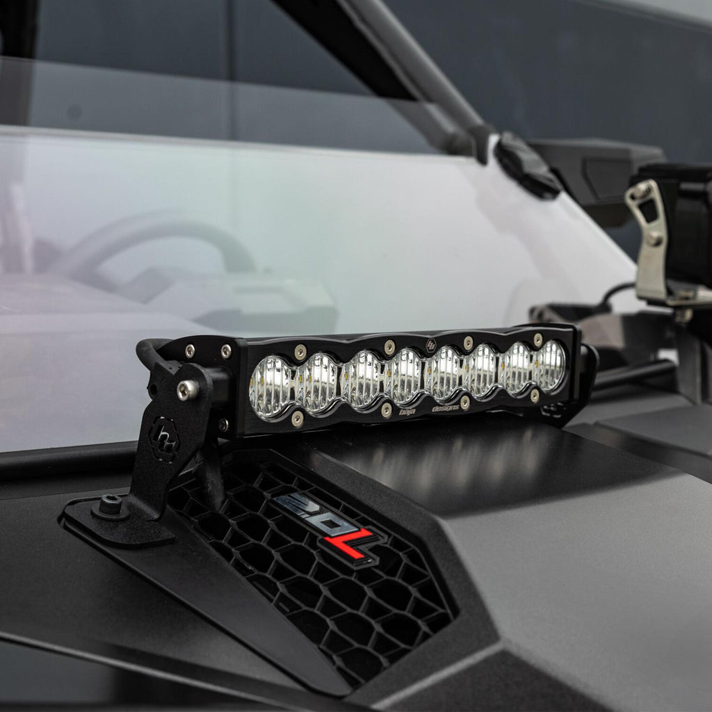 Baja Designs 44-8299 S8 10" Light Bar Hood Mount Kit for Select Polaris RZR PRO XP 4 Premium, Polaris RZR PRO XP 4 Sport, Polaris RZR PRO XP 4 Ultimate, Polaris RZR PRO XP Premium, Polaris RZR PRO XP Sport, Polaris RZR PRO XP Ultimate, Polaris RZR Pro R