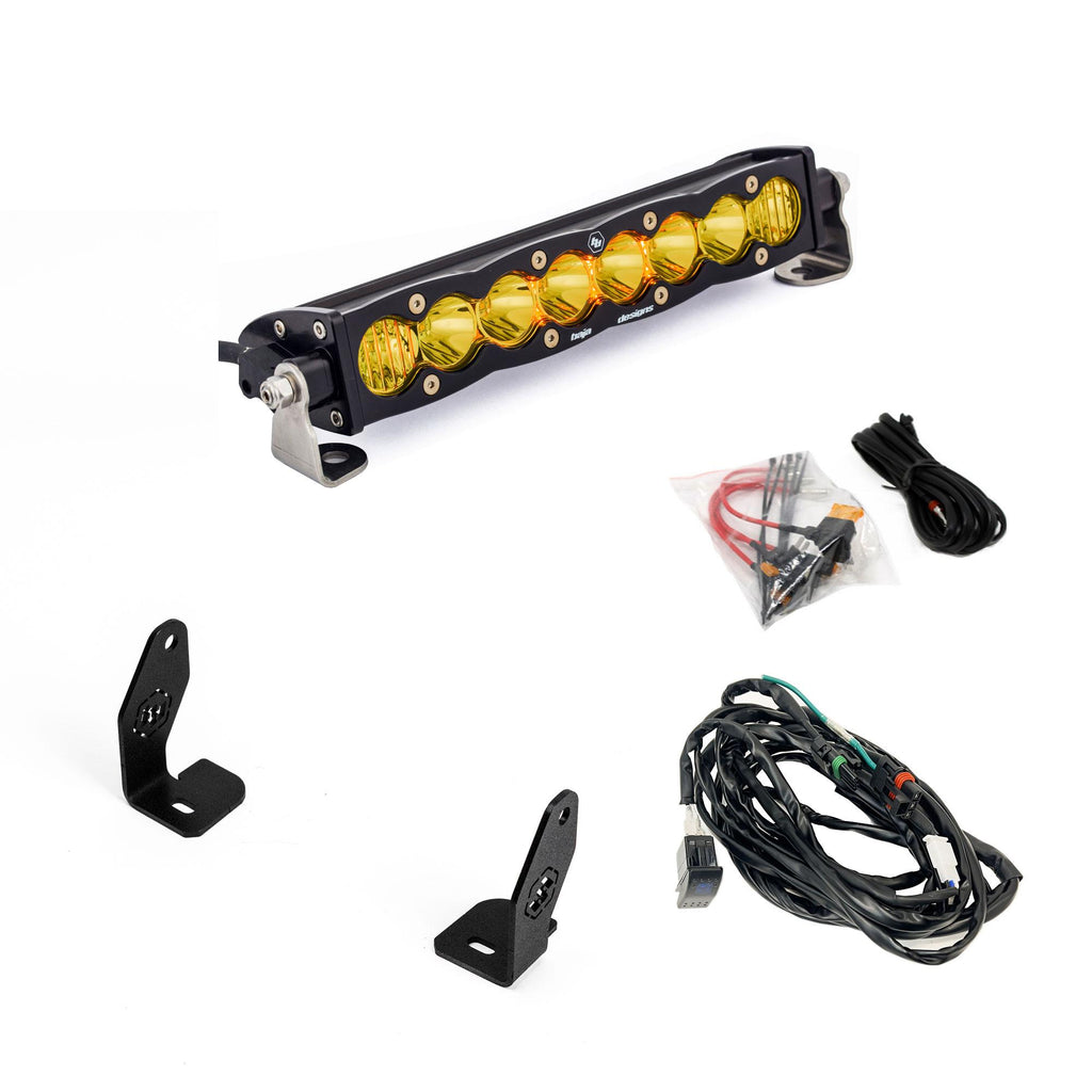 Baja Designs 44-8300 S8 10" Light Bar Hood Mount Kit for Select Polaris RZR PRO XP 4 Premium, Polaris RZR PRO XP 4 Sport, Polaris RZR PRO XP 4 Ultimate, Polaris RZR PRO XP Premium, Polaris RZR PRO XP Sport, Polaris RZR PRO XP Ultimate, Polaris RZR Pro R