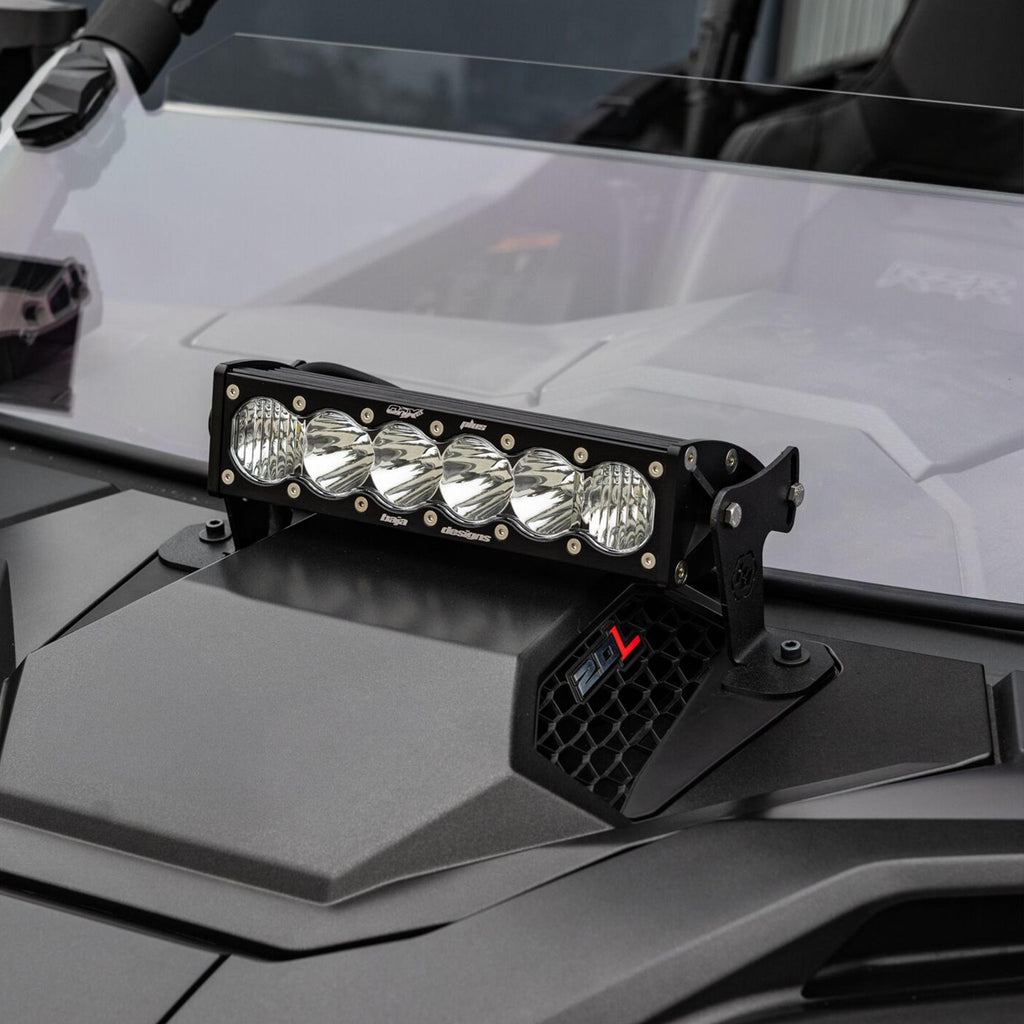 Baja Designs 44-8301 OnX6+ 10" Light Bar Hood Mount Kit for Select Polaris RZR PRO XP 4 Premium, Polaris RZR PRO XP 4 Sport, Polaris RZR PRO XP 4 Ultimate, Polaris RZR PRO XP Premium, Polaris RZR PRO XP Sport, Polaris RZR PRO XP Ultimate, Polaris RZR Pro