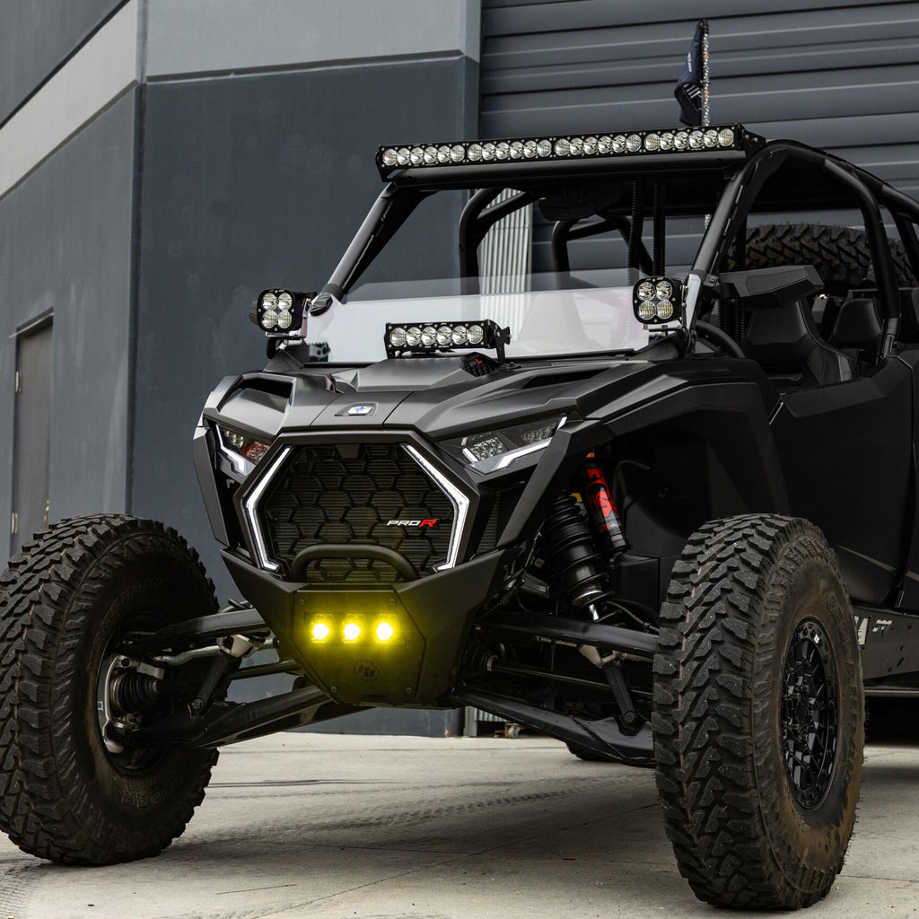 Baja Designs 44-8301 OnX6+ 10" Light Bar Hood Mount Kit for Select Polaris RZR PRO XP 4 Premium, Polaris RZR PRO XP 4 Sport, Polaris RZR PRO XP 4 Ultimate, Polaris RZR PRO XP Premium, Polaris RZR PRO XP Sport, Polaris RZR PRO XP Ultimate, Polaris RZR Pro