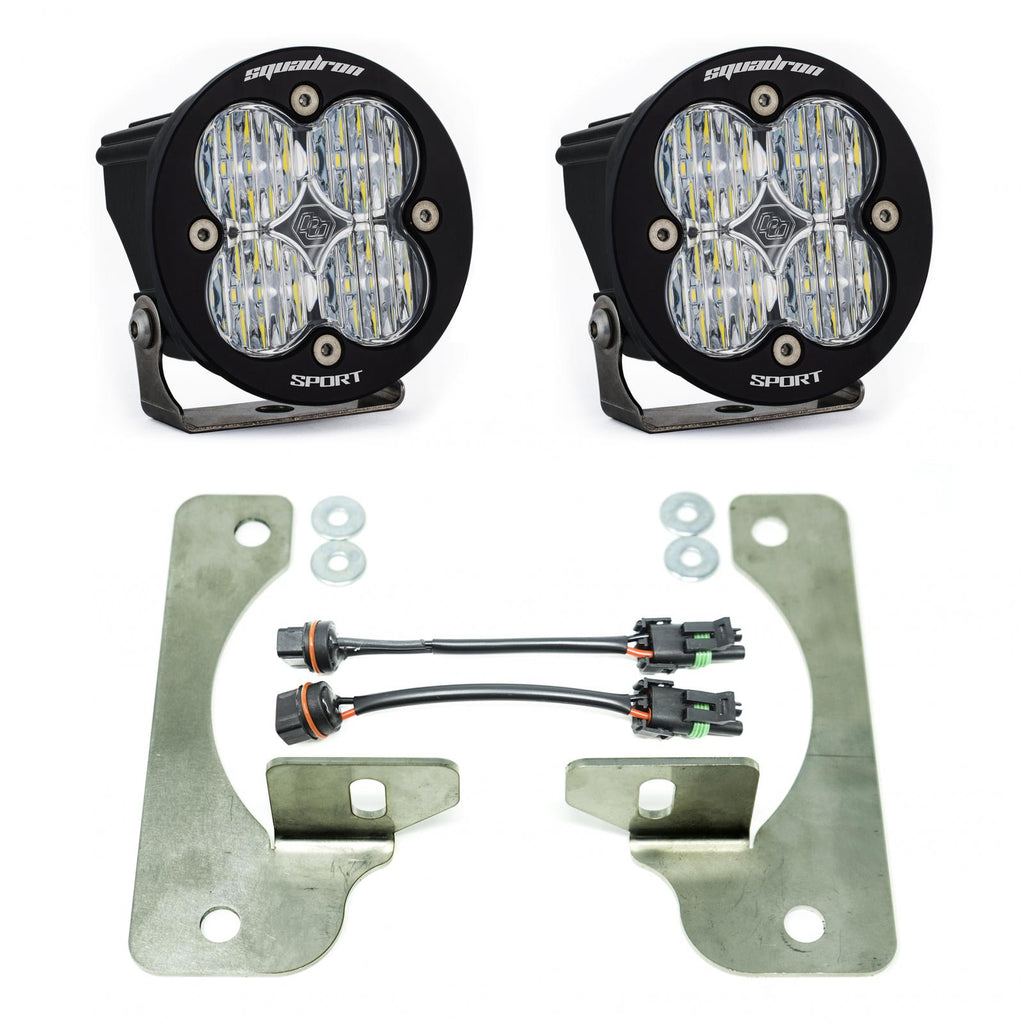 Baja Designs 447068 Squadron-R Sport Fog Pocket Light Kit for Select Jeep Gladiator, Jeep Wrangler