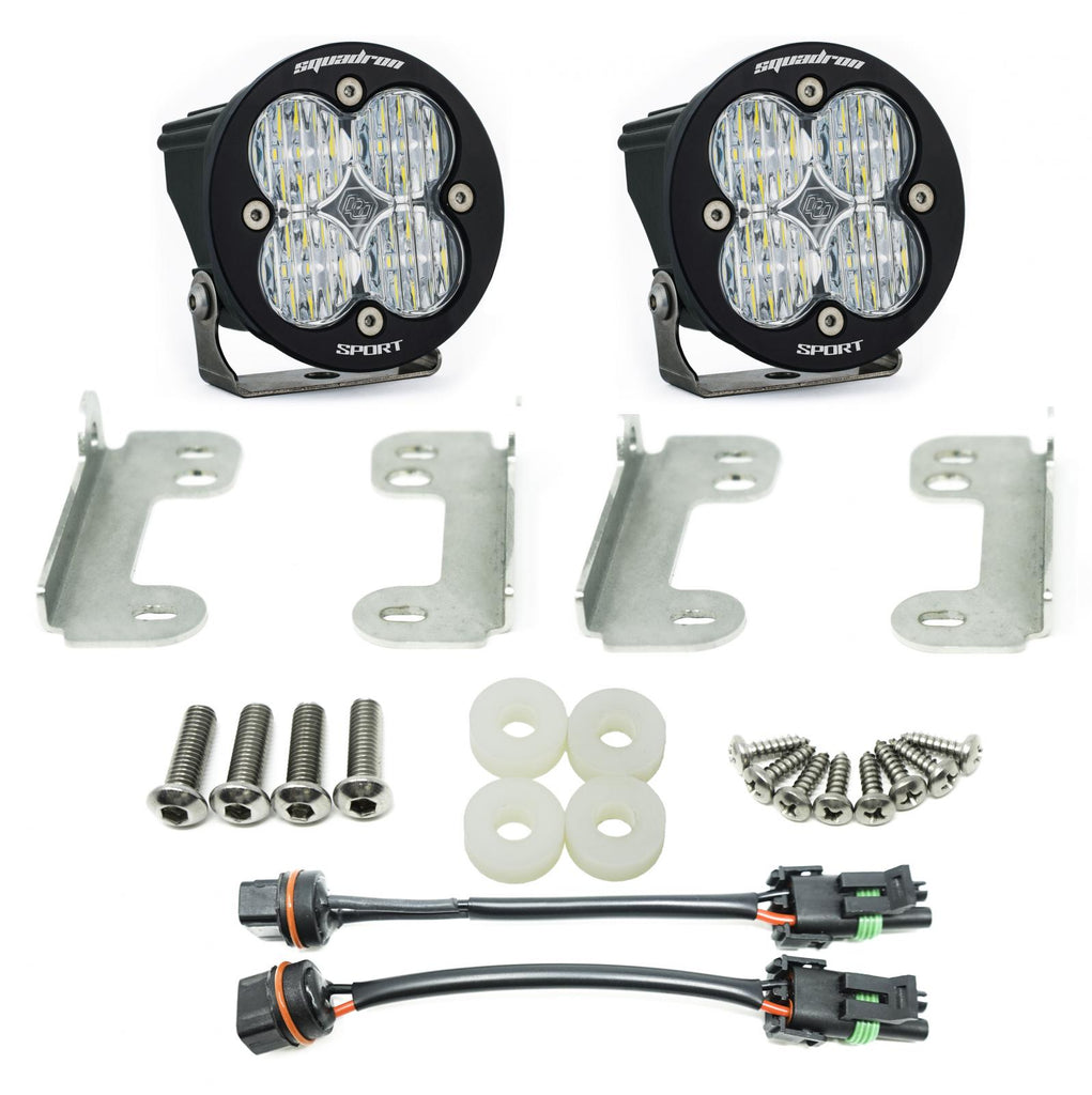 Baja Designs 447070 Squadron-R Sport Fog Pocket Light Kit for Select Jeep Gladiator, Jeep Wrangler