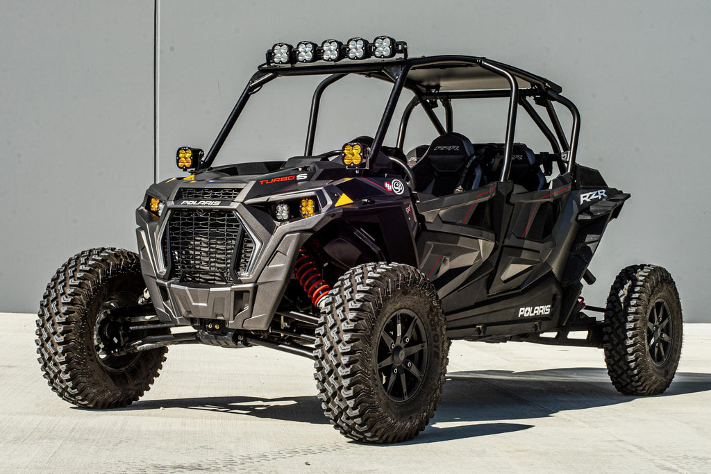 Baja Designs 447098 XL Linkable Roof Mount Light Kit for Select Polaris RZR Turbo S, Polaris RZR Turbo S Lifted Lime LE, Polaris RZR Turbo S Velocity, Polaris RZR Turbo S4, Polaris RZR Turbo S4 Lifted Lime LE, Polaris RZR Turbo S4 Velocity, Polaris RZR