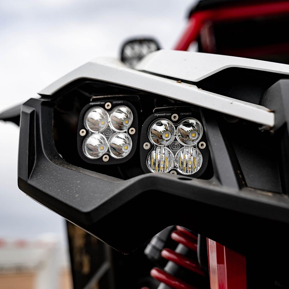 Baja Designs 447145 Squadron Sport Headlight Kit for Select Honda SXS10S2RD Talon 1000R FOX Live Valve, Honda SXS10S2X Talon 1000X, Honda SXS10S2XD Talon 1000X FOX Live Valve, Honda SXS10S4 Talon 1000X-4