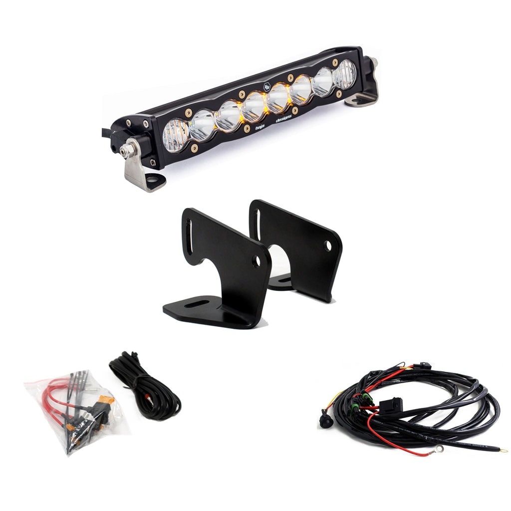 Baja Designs 447166 S8 10 Inch Hood Mount Light Bar Kit for Select Polaris RZR PRO XP, Polaris RZR PRO XP 4, Polaris RZR PRO XP 4 Orange Madness LE, Polaris RZR PRO XP 4 Premium, Polaris RZR PRO XP 4 Sport, Polaris RZR PRO XP 4 Ultimate, Polaris RZR PRO