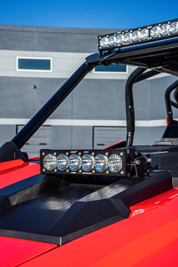 Baja Designs 447167 OnX6+ 10 Inch Hood Mount Light Bar Kit for Select Polaris RZR PRO XP, Polaris RZR PRO XP 4, Polaris RZR PRO XP 4 Orange Madness LE, Polaris RZR PRO XP 4 Premium, Polaris RZR PRO XP 4 Sport, Polaris RZR PRO XP 4 Ultimate, Polaris RZR