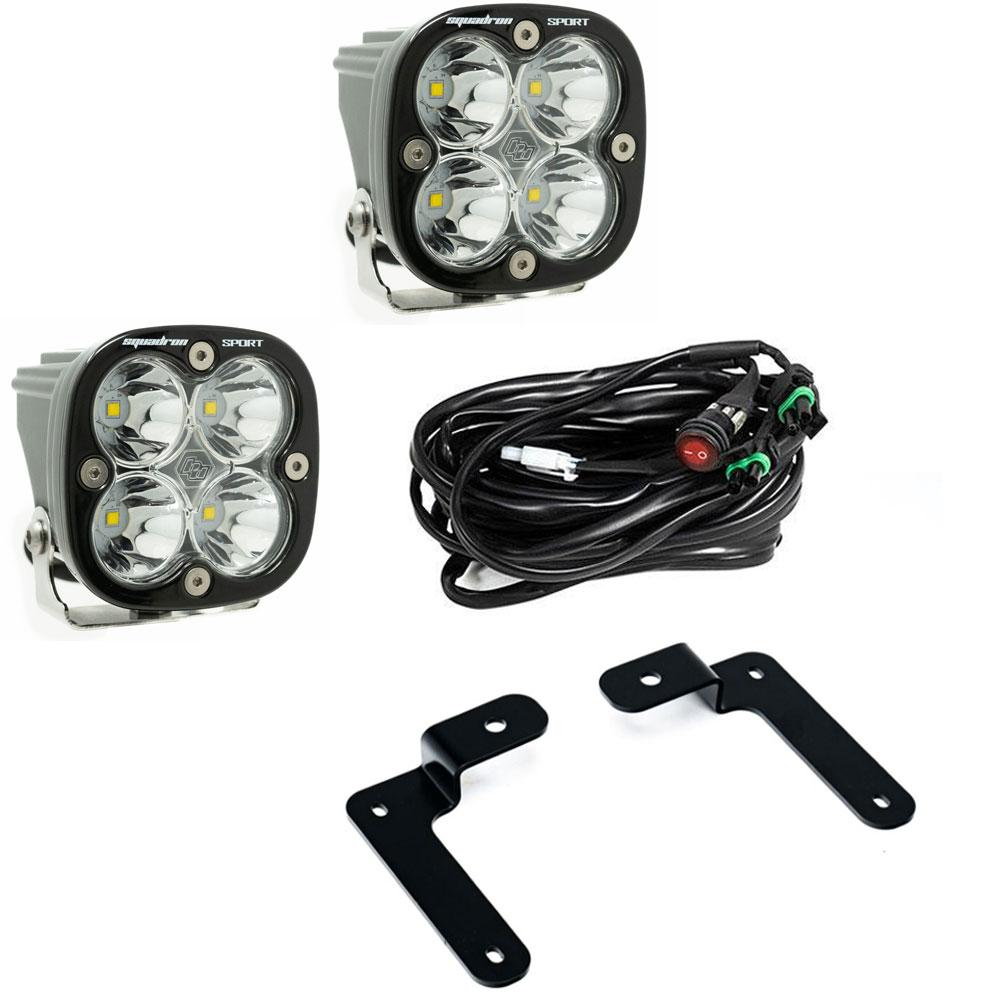 Baja Designs 447504 Squadron Sport A-Pillar Light Kit for Select Jeep Gladiator, Jeep Wrangler