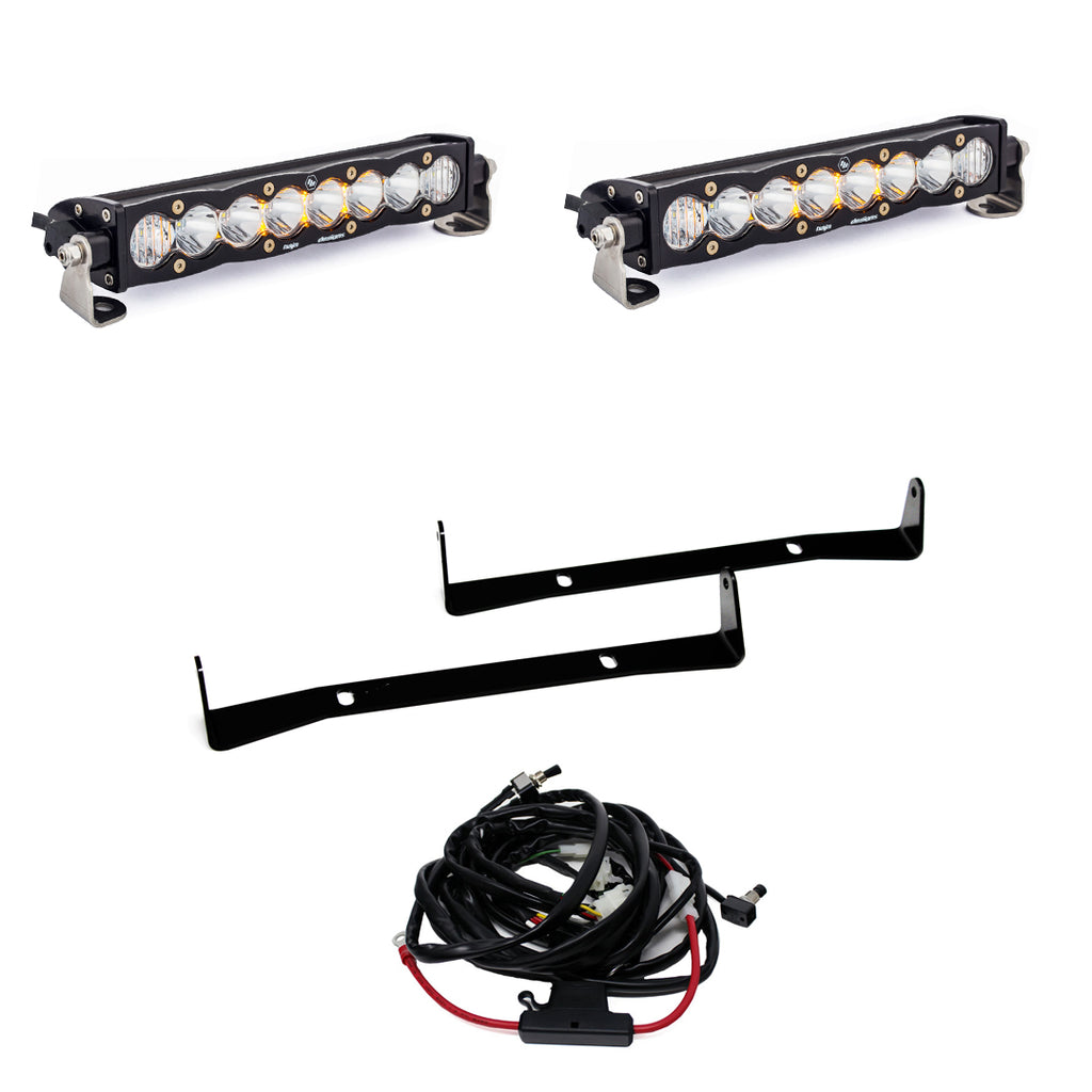 Baja Designs 447509 S8 Dual 10 Inch Grille Upper Light Kit for Select Toyota 4Runner