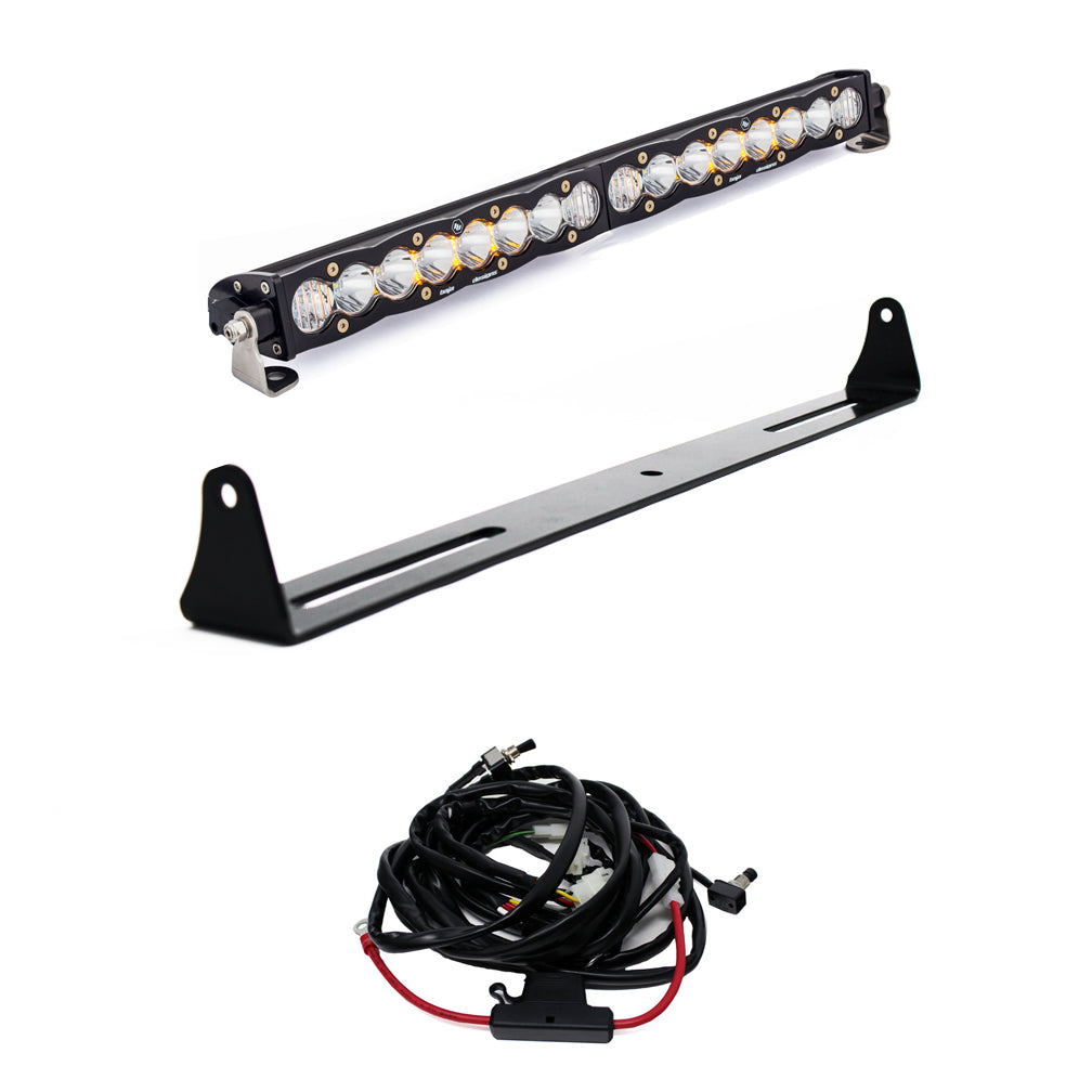 Baja Designs 447515 S8 20 Inch Bumper Light Bar Kit for Select Chevrolet Silverado 1500, Chevrolet Silverado HD, Chevrolet Silverado HD, GMC Sierra 1500, GMC Sierra HD, GMC Sierra HD