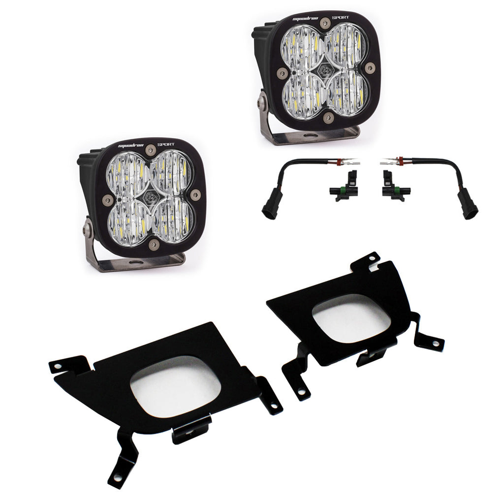 Baja Designs 447517 Squadron Sport Fog Pocket Light Kit for Select Chevrolet Silverado 1500, Chevrolet Silverado HD, Chevrolet Silverado HD