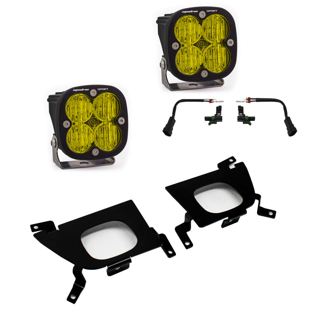 Baja Designs 447518 Squadron Sport Fog Pocket Light Kit for Select Chevrolet Silverado 1500, Chevrolet Silverado HD, Chevrolet Silverado HD