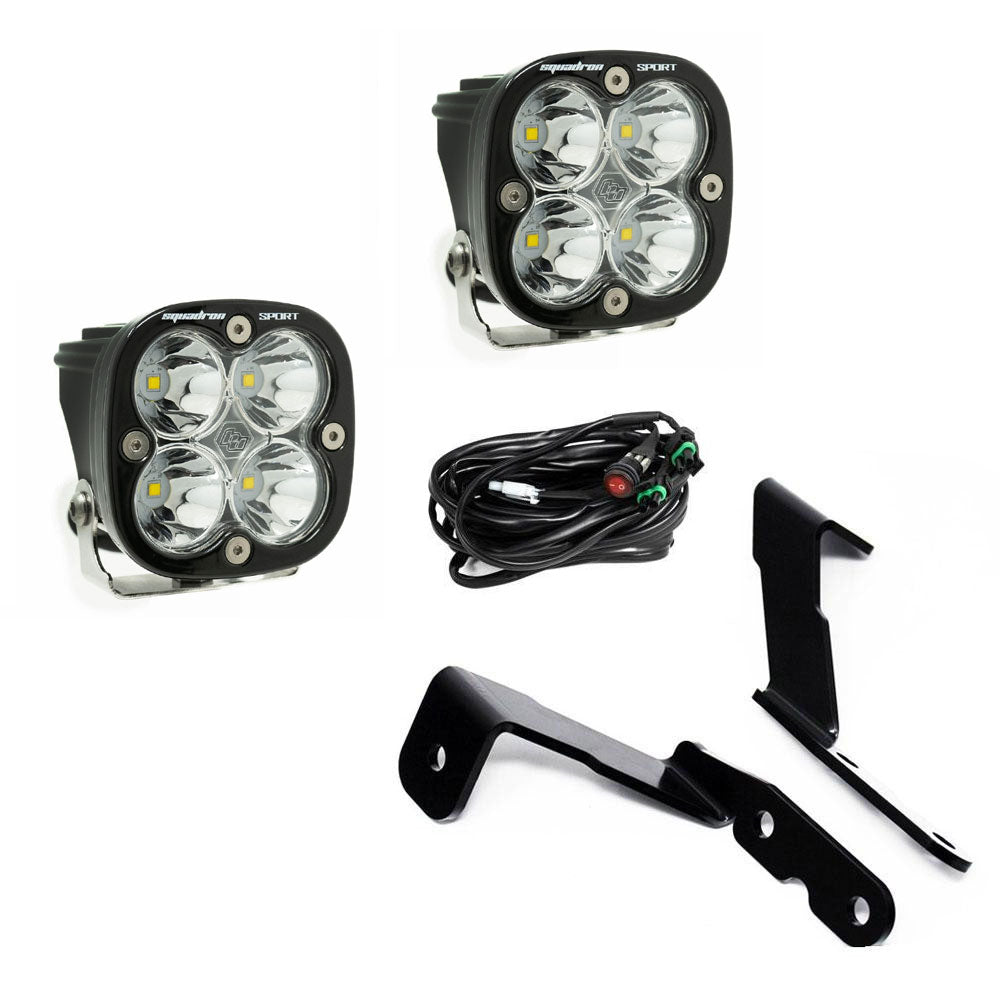 Baja Designs 447575 Squadron Sport A-Pillar Light Kit for Select Chevrolet Avalanche, Chevrolet Silverado 1500, Chevrolet Silverado HD, Chevrolet Silverado HD, Chevrolet Tahoe, GMC Sierra 1500, GMC Sierra HD, GMC Sierra HD, GMC Yukon