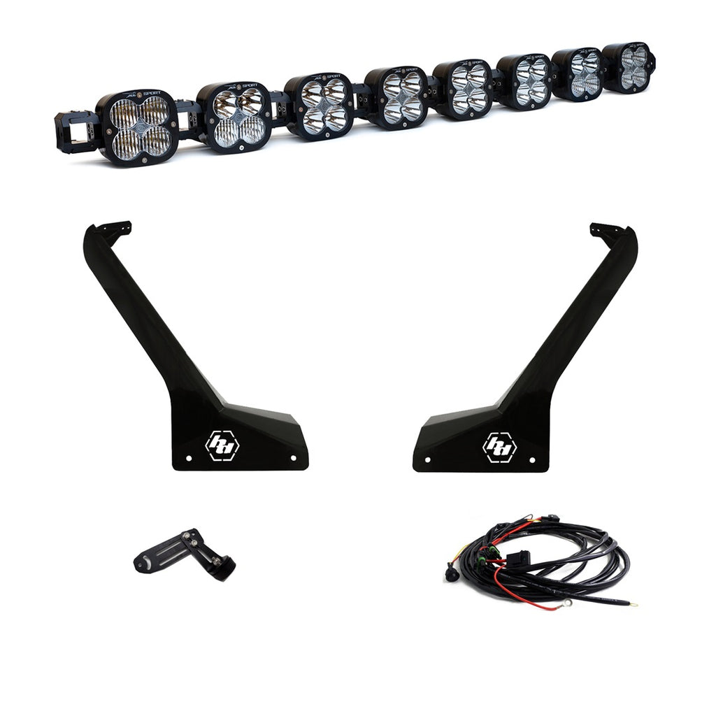 Baja Designs 447664 Jeep JL/JT 8XL Linkable Roof Mount Light Kit for Select Jeep Gladiator, Jeep Wrangler