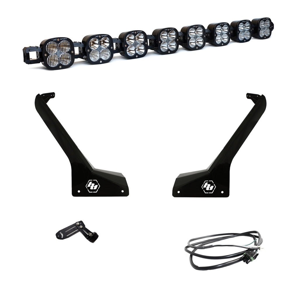 Baja Designs 447664UP Jeep JL/JT 8XL Linkable Roof Mount Light Kit for Select Jeep Gladiator, Jeep Wrangler