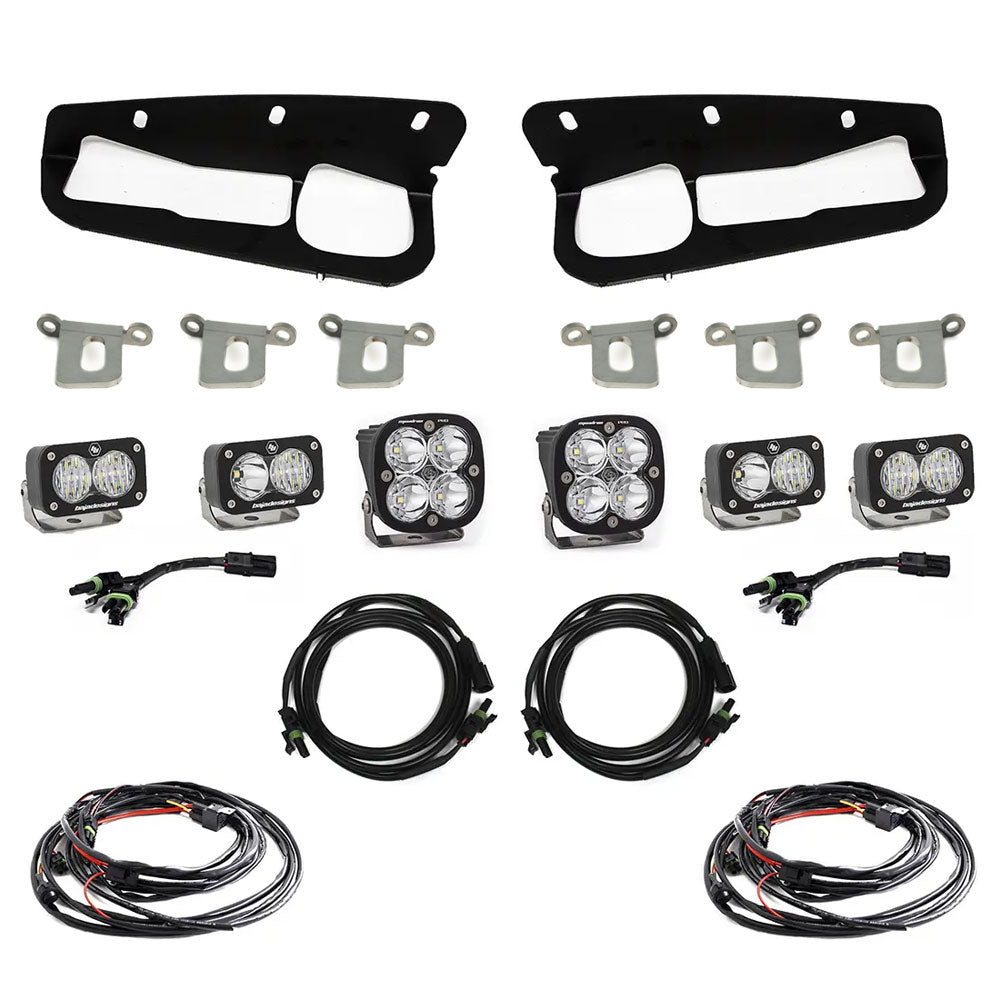 Baja Designs 447763 Squadron Pro/Dual S2 Sport Steel Bumper Fog Pocket Light Kit for Select Ford Bronco