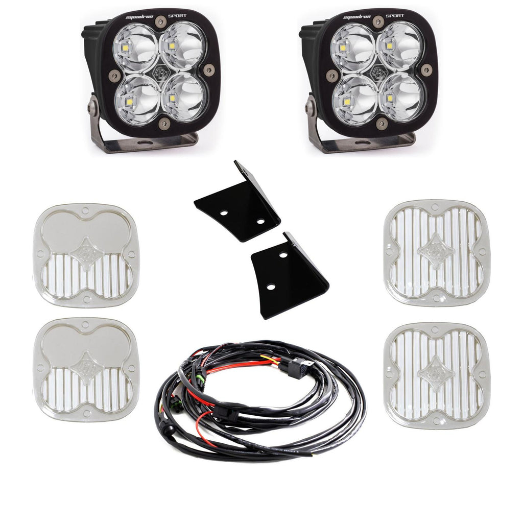 Baja Designs 447796 Squadron Sport A-Pillar Light Kit for Select Jeep Wrangler, Jeep Wrangler JK