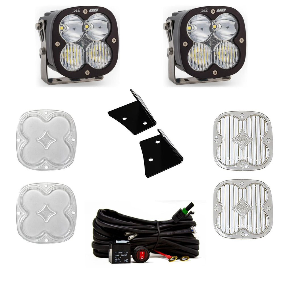 Baja Designs 447800 XL80 A-Pillar Light Kit for Select Jeep Wrangler, Jeep Wrangler JK