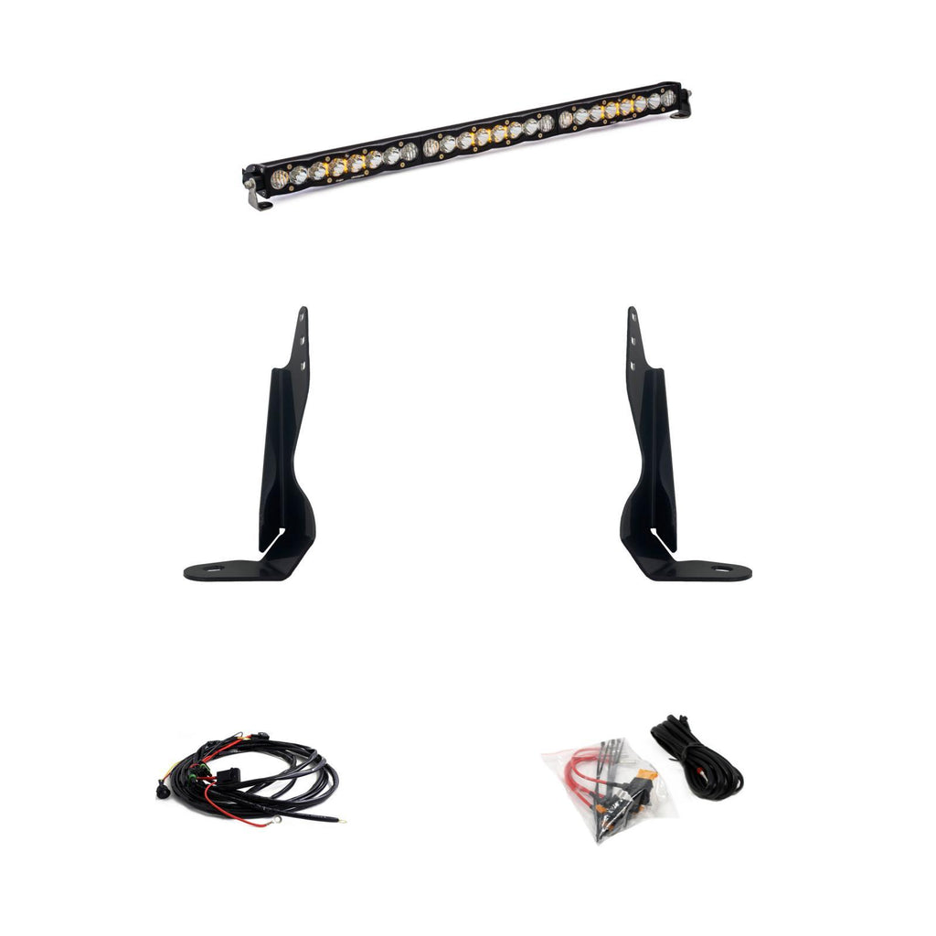 Baja Designs 447850 GMC S8 30-Inch Behind the Grille Light Bar Kit for Select GMC Sierra HD, GMC Sierra HD