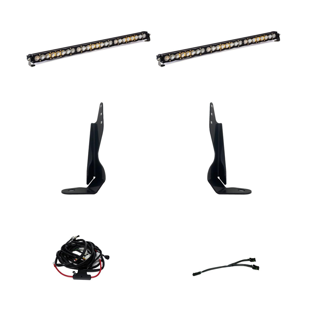 Baja Designs 447854 S8 Dual 30 Inch Grille Light Bar Kit for Select GMC Sierra HD, GMC Sierra HD