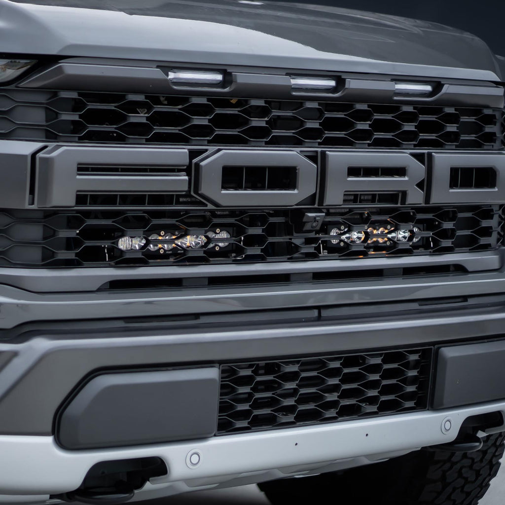 Baja Designs 448066 S8 10 Inch Dual Behind Grille Light Bar Kit for Select Ford F-150