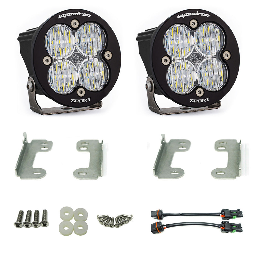 Baja Designs 448146 Jeep JK Squadron-R Sport Fog Pocket Light Kit for Select Jeep Wrangler