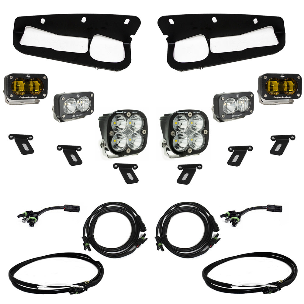 Baja Designs 448178UP Ford S2 SAE “Sportsmen” Fog Pocket Light Kit for Select Ford Bronco