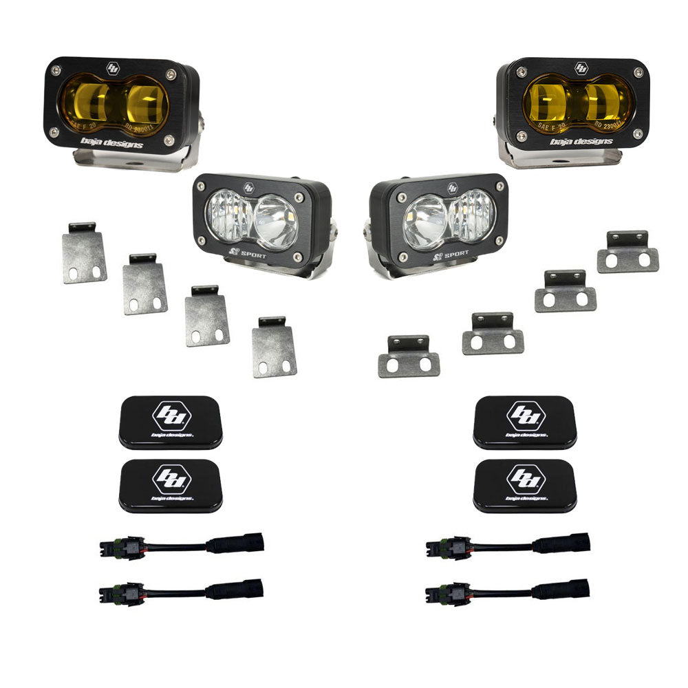 Baja Designs 448181 S2 SAE/S2 Sport Fog Pocket Kit for Select Ford Bronco, Ford F-150