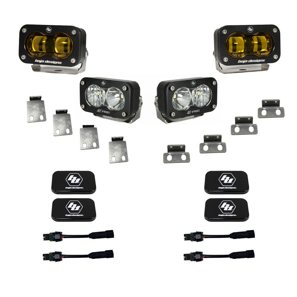 Baja Designs 448183 S2 SAE/S2 Pro Fog Pocket Kit for Select Ford Bronco, Ford F-150