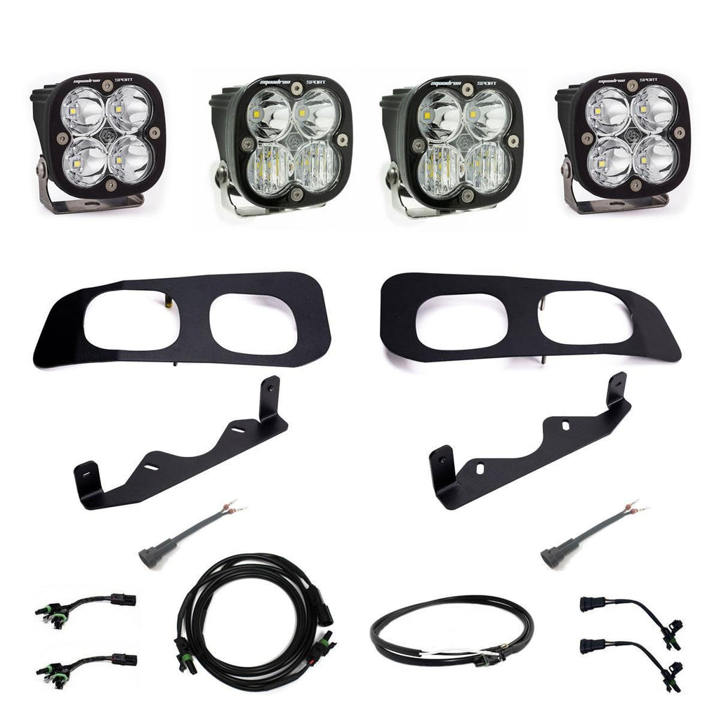 Baja Designs 448257UP Ford Squadron Sport Dual Fog Pocket Light Kit for Select Ford F-250 Super Duty, Ford F-350 Super Duty