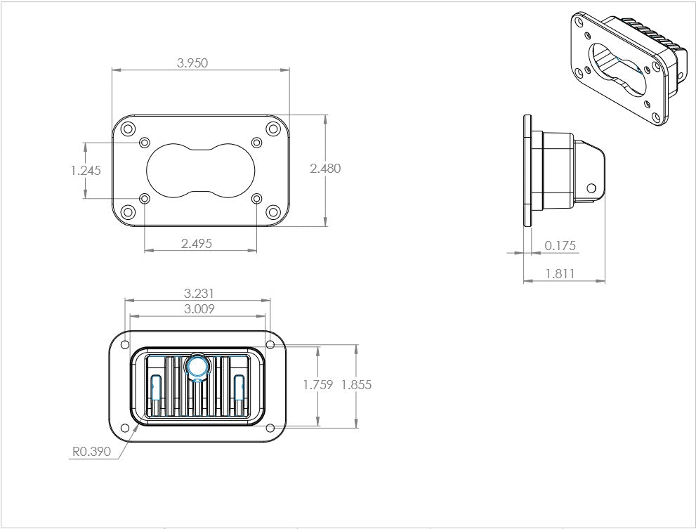 Baja Designs 481015 S2 Pro Black Flush Mount LED Auxiliary Light Pod
