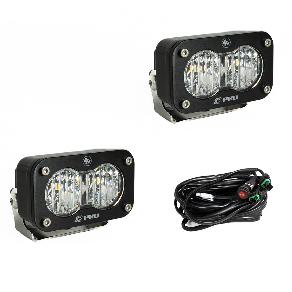 Baja Designs 487805 S2 Pro Black LED Auxiliary Light Pod Pair