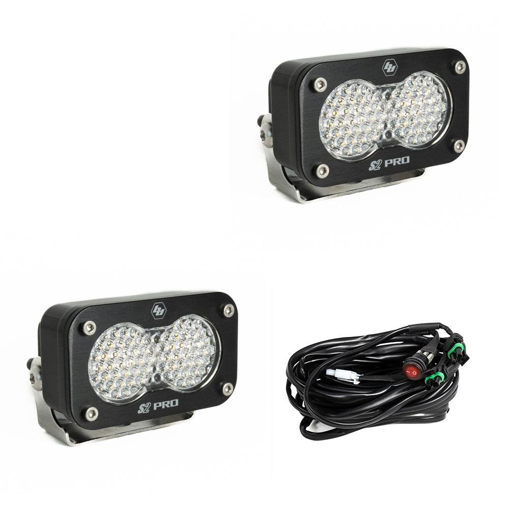 Baja Designs 487806 S2 Pro Black LED Auxiliary Light Pod Pair