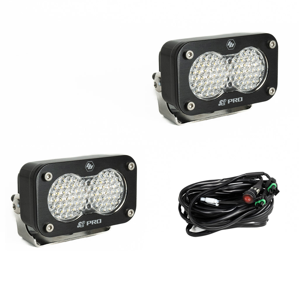 Baja Designs 487806 S2 Pro Black LED Auxiliary Light Pod Pair