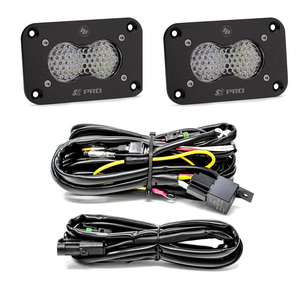 Baja Designs 487808 S2 Pro Black Flush Mount LED Light Pod Reverse Kit