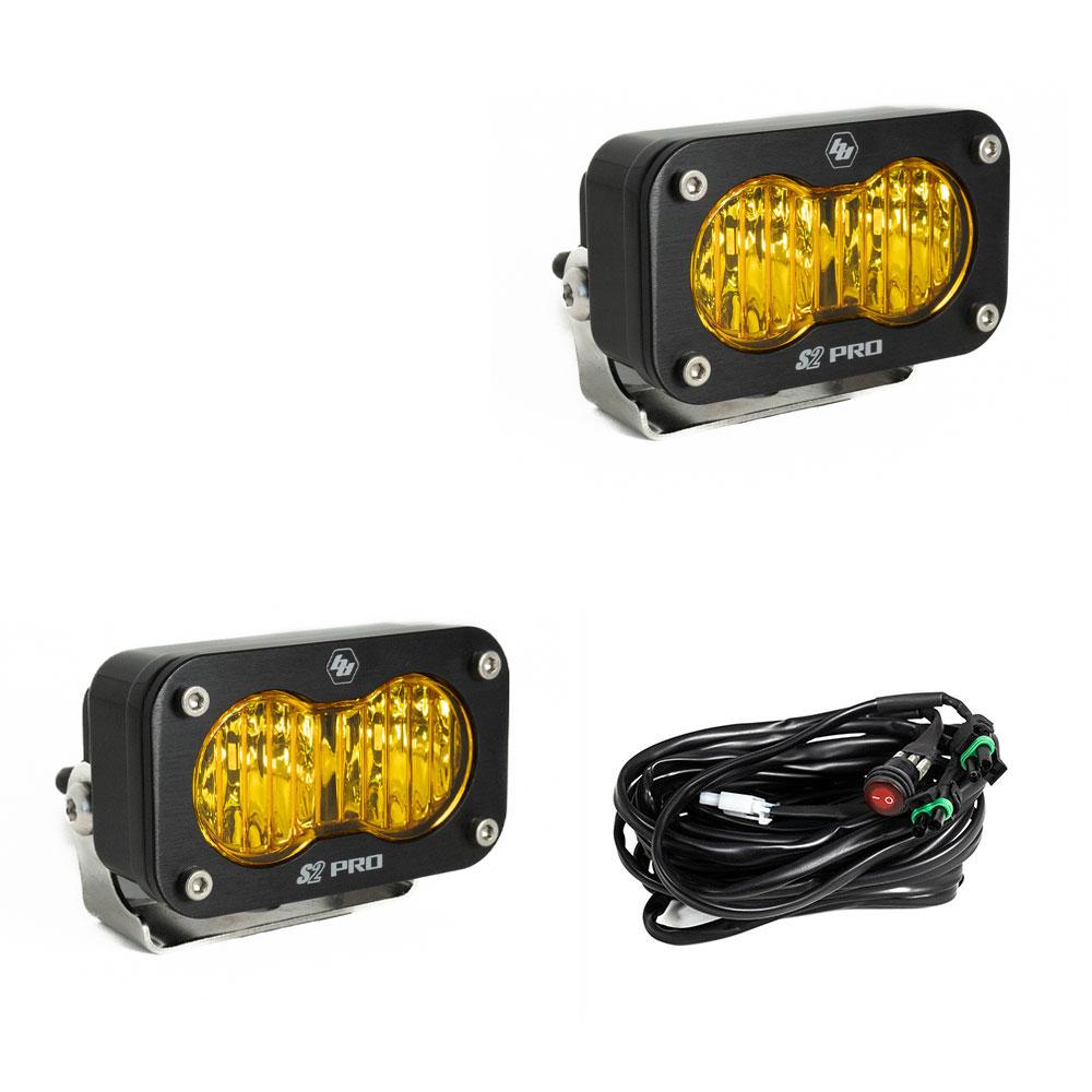 Baja Designs 487815 S2 Pro Black LED Auxiliary Light Pod Pair