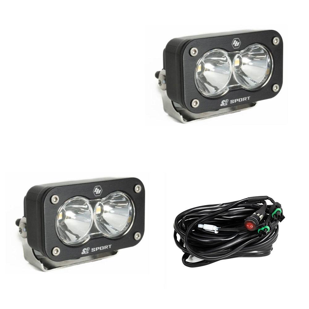 Baja Designs 547801 S2 Sport Black LED Auxiliary Light Pod Pair