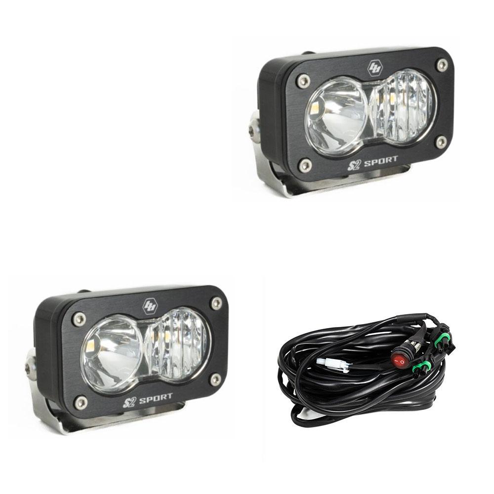 Baja Designs 547803 S2 Sport Black LED Auxiliary Light Pod Pair