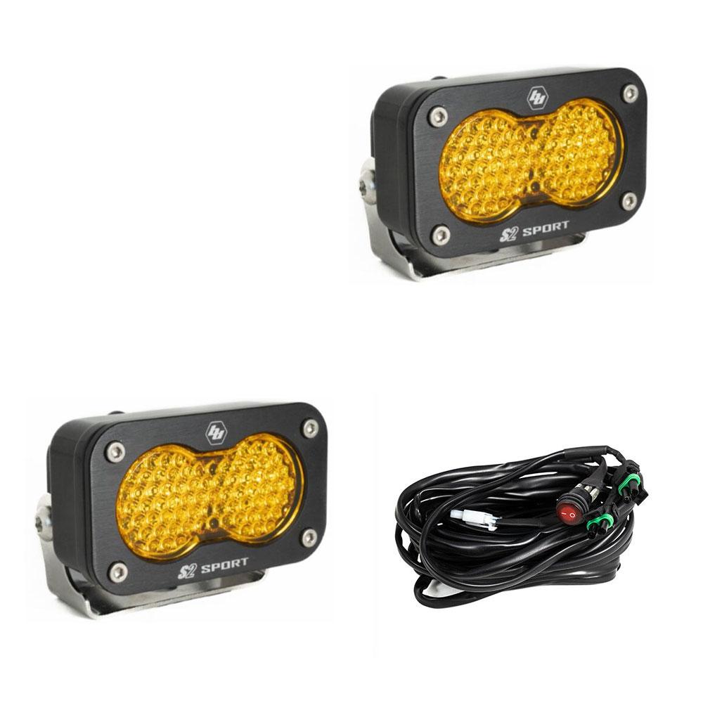 Baja Designs 547816 S2 Sport Black LED Auxiliary Light Pod Pair