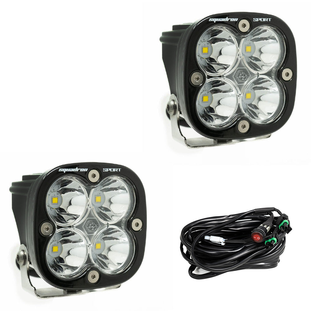 Baja Designs 557801 Squadron Sport Black LED Auxiliary Light Pod Pair