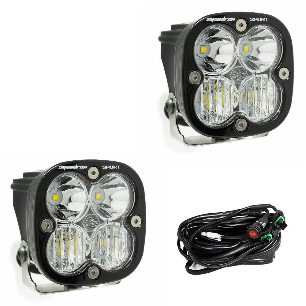 Baja Designs 557803 Squadron Sport Black LED Auxiliary Light Pod Pair